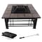 Nature Spring Nature Spring Square Tile Fire Pit and Wood Burning Set, 32 inch with Spark Screen and Log Poker 869860UCX - alternate 2